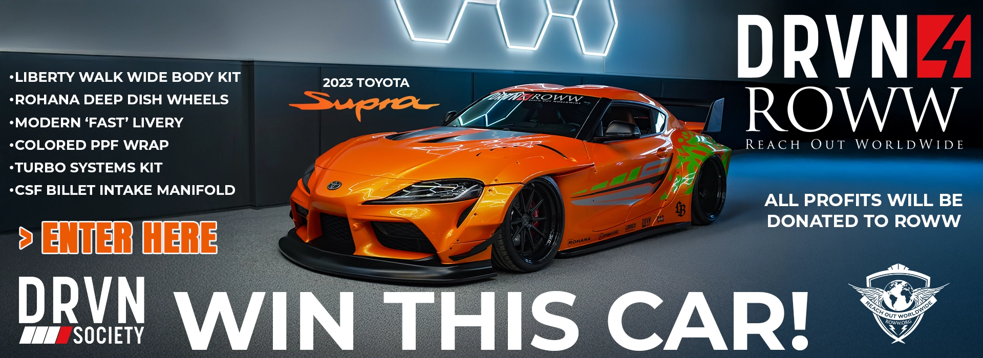 WIN this car, DRVN4ROWW